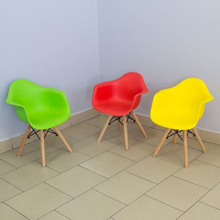 Krzesło dla dzieci krzesełko dziecięce na drewnianych bukowych nogach czerwone 211 AB