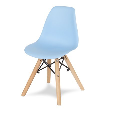 Krzesło dla dzieci krzesełko dziecięce na drewnianych bukowych nogach niebieski KIDS 212 AB