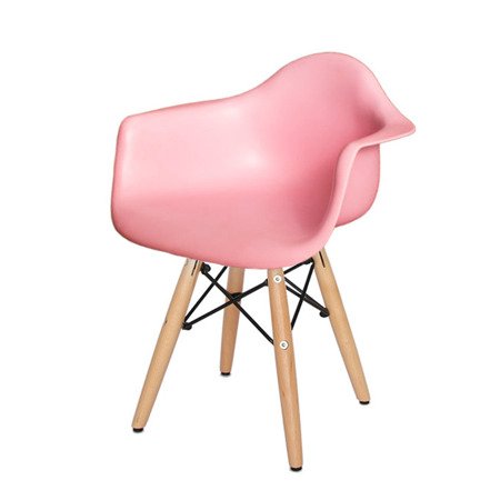 Krzesło dla dzieci krzesełko dziecięce na drewnianych bukowych nogach różowe 211 TA