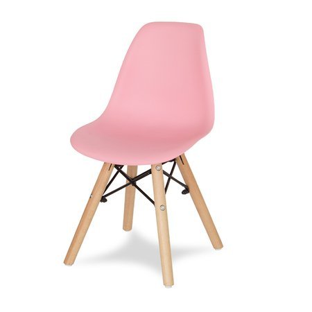 Krzesło dla dzieci krzesełko dziecięce na drewnianych bukowych nogach różowy 212 KIDS AB/SP