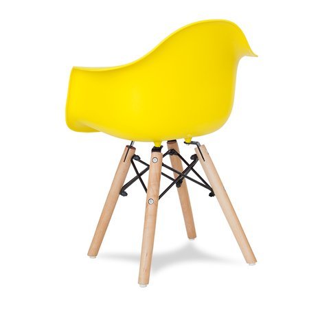 Krzesło dla dzieci krzesełko dziecięce na drewnianych bukowych nogach żółte 211 WF