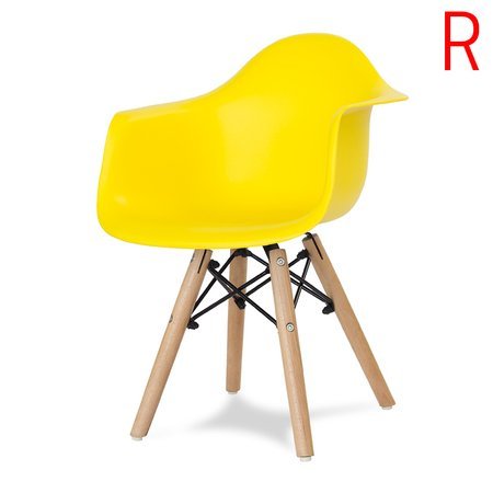 Krzesło dla dzieci krzesełko dziecięce na drewnianych bukowych nogach żółte 211 WF