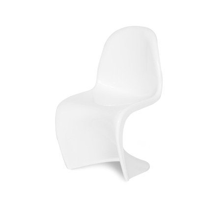 Krzesło dla dzieci w kształcie litery s do pokoju dziecięcego białe panton 213 DF XF-01 