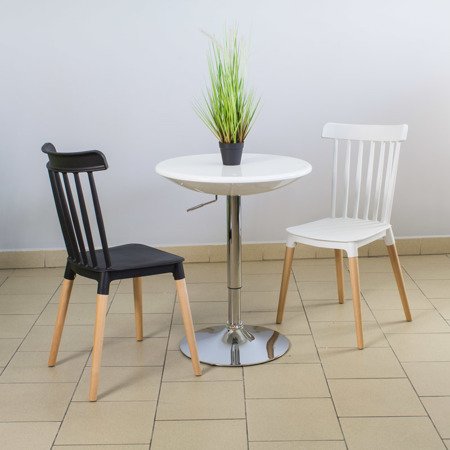 Krzesło klasyczne w stylu retro do kuchni jadalni restauracji stylowe czarne 057