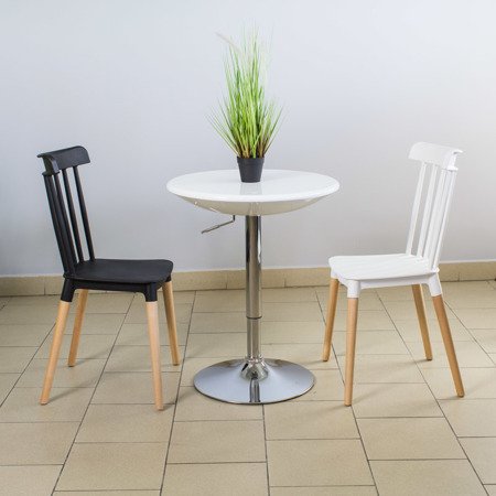 Krzesło klasyczne w stylu retro do kuchni jadalni restauracji stylowe czarne 057