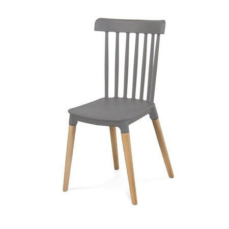 Krzesło klasyczne w stylu retro do kuchni jadalni restauracji stylowe szare 057
