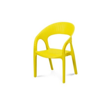 Krzesło krzesełko dziecięce ratanowe dla dziecka H233 żółte