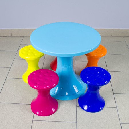 Krzesło krzesełko dziecięce taboret dziecięcy do ogrodu niebieskie UC824008-04