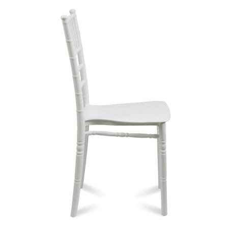 Krzesło kuchenne polipropylenowe do kuchni jadalni retro antyczne 807 białe