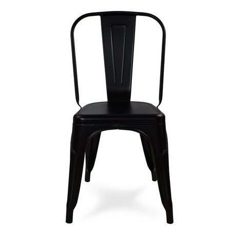Krzesło metalowe tolix do kuchni restauracji nowoczesne francuskie 192 czarne