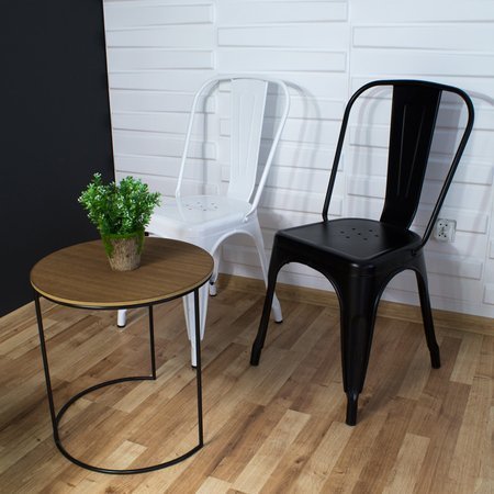 Krzesło metalowe tolix do kuchni restauracji nowoczesne francuskie 192 szare
