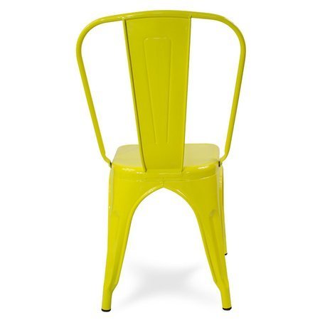 Krzesło metalowe tolix do kuchni restauracji nowoczesne francuskie 192 żółte