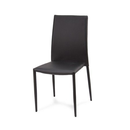 Krzesło na metalowych nogach skóra ekologiczna do biura 690GT czarne