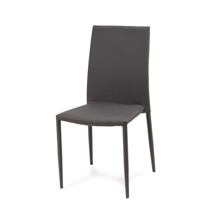Krzesło na metalowych nogach skóra ekologiczna do biura 690GT szare