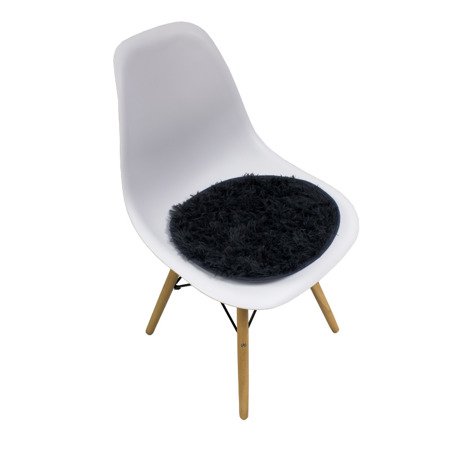 Krzesło nowoczesne na drewnianych bukowych nogach białe 212 AB białe + poduszka UC62904 nakładka szara do salonu