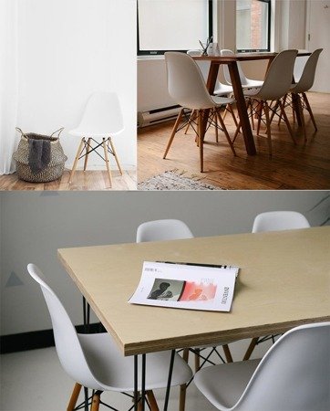 Krzesło nowoczesne na drewnianych bukowych nogach stylowe do kuchni restauracji białe 212 TZ