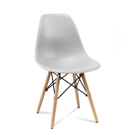Krzesło nowoczesne na drewnianych bukowych nogach stylowe do kuchni restauracji szary 212 TZ