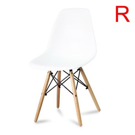 Krzesło nowoczesne na drewnianych bukowych nogach stylowe do salonu białe 212 AB roz