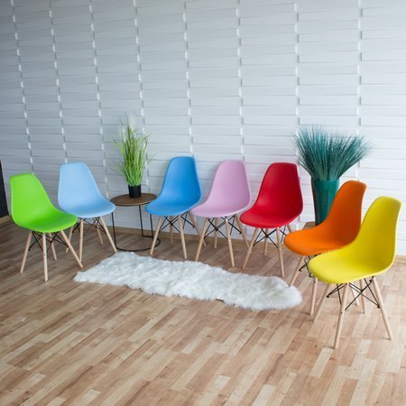 Krzesło nowoczesne na drewnianych bukowych nogach stylowe do salonu brązowe 212 AB