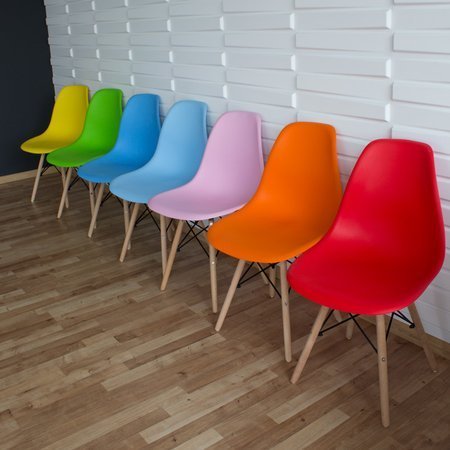 Krzesło nowoczesne na drewnianych bukowych nogach stylowe do salonu ciemno niebieskie 212 AB roz