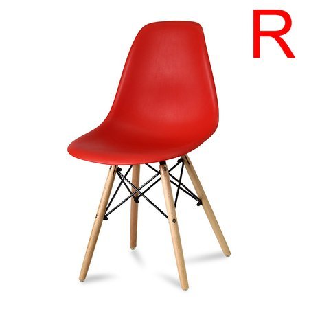 Krzesło nowoczesne na drewnianych bukowych nogach stylowe do salonu czerwone 212 AB roz