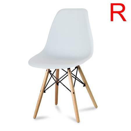 Krzesło nowoczesne na drewnianych bukowych nogach stylowe do salonu jasno szare 212 BW roz