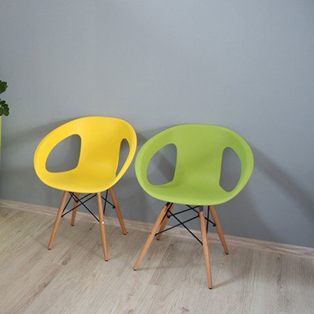 Krzesło nowoczesne na drewnianych bukowych nogach stylowe do salonu kuchni czarne 232