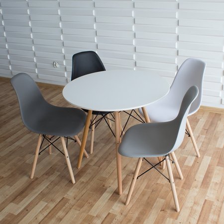 Krzesło nowoczesne na drewnianych bukowych nogach stylowe do salonu zielone 212 AB