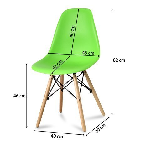 Krzesło nowoczesne na drewnianych bukowych nogach stylowe do salonu zielone 212 AB roz