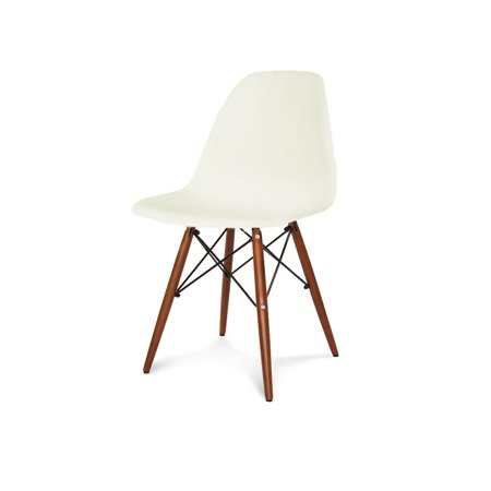 Krzesło nowoczesne na drewnianych nogach wenge stylowe do kuchni restauracji ecru 212 TA