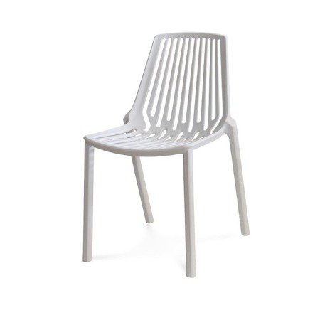 Krzesło nowoczesne stylowe do ogrodu na taras balkon białe 088