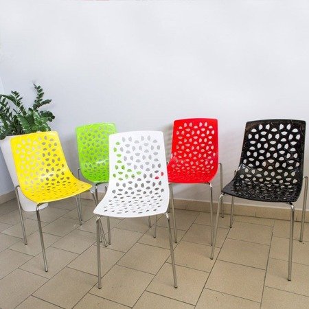 Krzesło nowoczesne stylowe do ogrodu na taras balkon białe 091