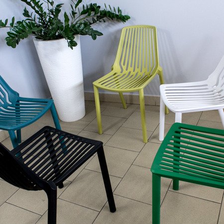 Krzesło nowoczesne stylowe do ogrodu na taras balkon czarne 088