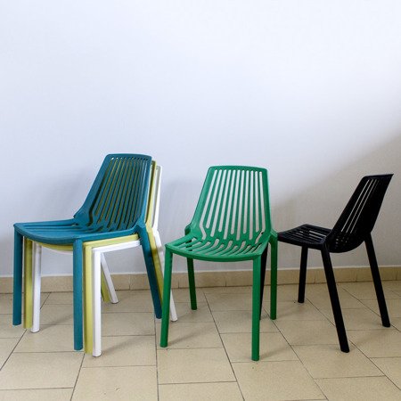 Krzesło nowoczesne stylowe do ogrodu na taras balkon czarne 088