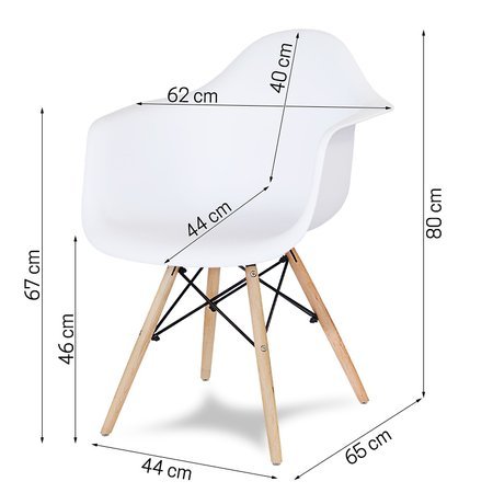 Krzesło nowoczesne stylowe na drewnianych bukowych nogach do salonu restauracji białe 211 WF