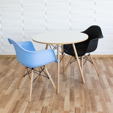 Krzesło nowoczesne stylowe na drewnianych bukowych nogach do salonu restauracji czarne 211 WF