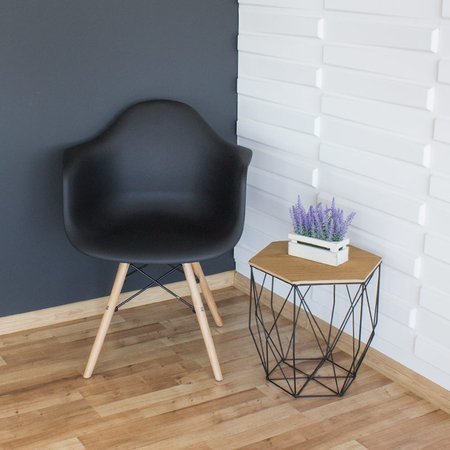 Krzesło nowoczesne stylowe na drewnianych bukowych nogach do salonu restauracji czarne 211 WF roz