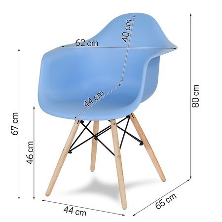 Krzesło nowoczesne stylowe na drewnianych bukowych nogach do salonu restauracji niebieski 211 AB