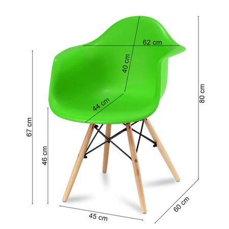 Krzesło nowoczesne stylowe na drewnianych bukowych nogach do salonu restauracji zielone 211 AB