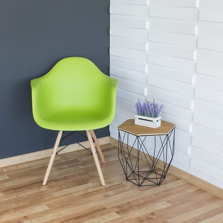 Krzesło nowoczesne stylowe na drewnianych bukowych nogach do salonu restauracji zielone 211 TA