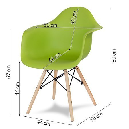 Krzesło nowoczesne stylowe na drewnianych bukowych nogach do salonu restauracji zielone 211 TA