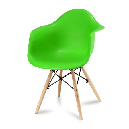 Krzesło nowoczesne stylowe na drewnianych bukowych nogach do salonu restauracji zielony 211 AB
