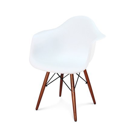 Krzesło nowoczesne stylowe na drewnianych wenge nogach do salonu restauracji białe 211 AB / TA