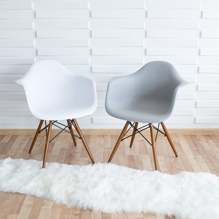 Krzesło nowoczesne stylowe na drewnianych wenge nogach do salonu restauracji białe 211 WF