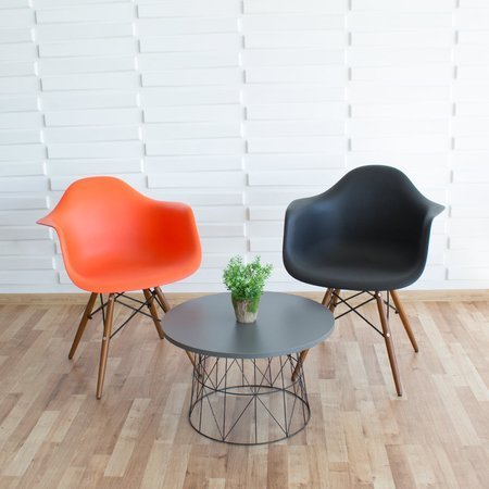 Krzesło nowoczesne stylowe na drewnianych wenge nogach do salonu restauracji czarne 211 WF