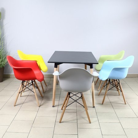 Krzesło nowoczesne stylowe na drewnianych wenge nogach do salonu restauracji czerwone 211 AB / TA