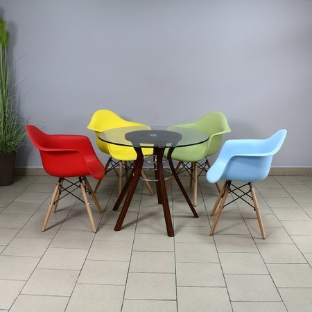 Krzesło nowoczesne stylowe na drewnianych wenge nogach do salonu restauracji różowe 211 AB / TA