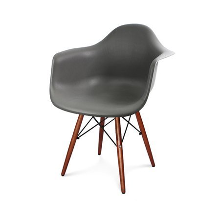 Krzesło nowoczesne stylowe na drewnianych wenge nogach do salonu restauracji szare 211 AB / TA