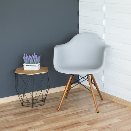 Krzesło nowoczesne stylowe na drewnianych wenge nogach do salonu restauracji szare 211 WF
