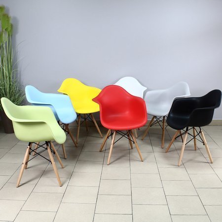 Krzesło nowoczesne stylowe na drewnianych wenge nogach do salonu restauracji żółte 211 AB / TA